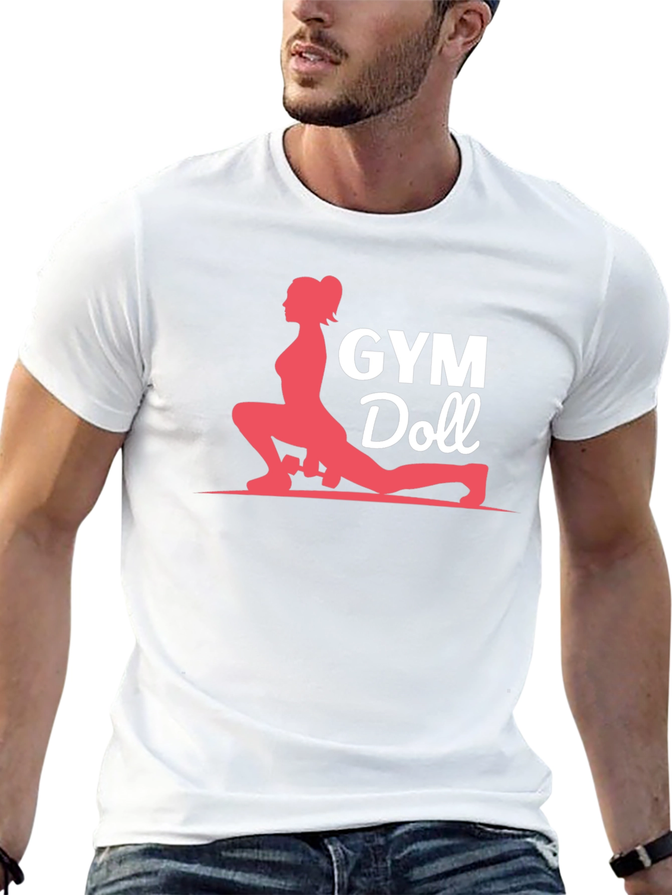 Camiseta Negra Gym Doll para Entrenamiento Físico