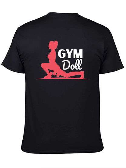 Camiseta Negra Gym Doll para Entrenamiento Físico