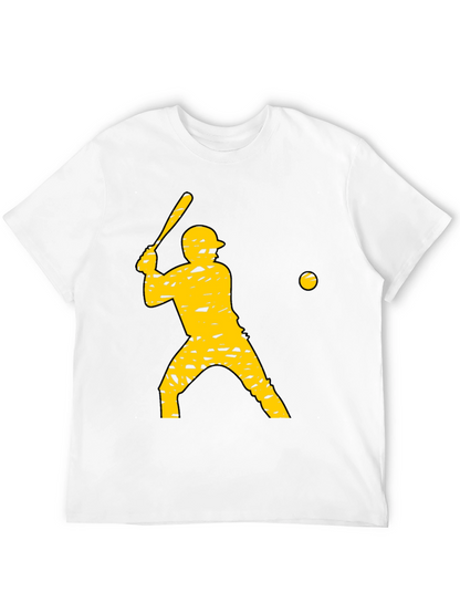 Camiseta Negra con Diseño de Béisbol Amarilla
