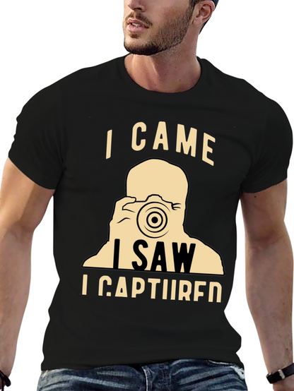 Camiseta Negra Vine Vi Capturé Fotógrafo