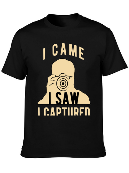 Camiseta Negra Vine Vi Capturé Fotógrafo