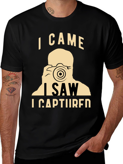 Camiseta Negra Vine Vi Capturé Fotógrafo