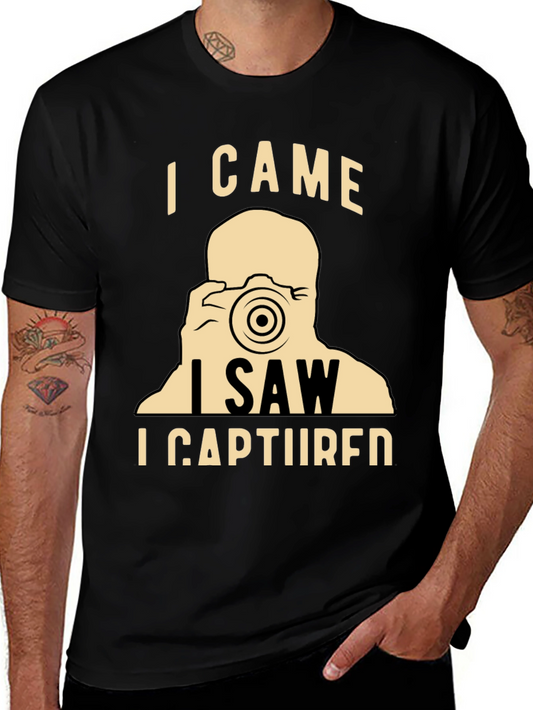 Camiseta Negra Vine Vi Capturé Fotógrafo