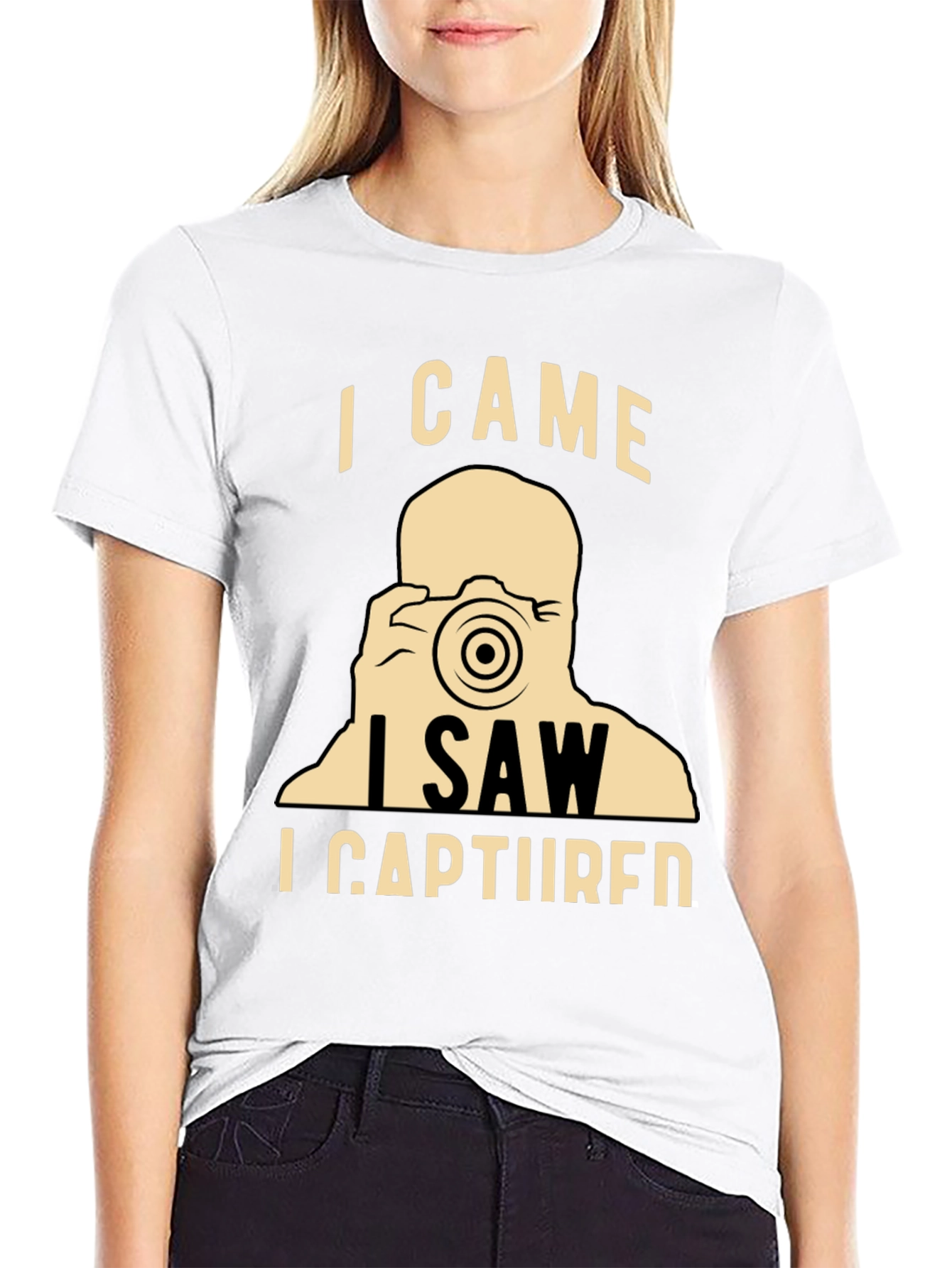 Camiseta Negra Vine Vi Capturé Fotógrafo