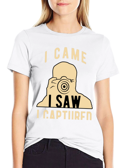 Camiseta Negra Vine Vi Capturé Fotógrafo