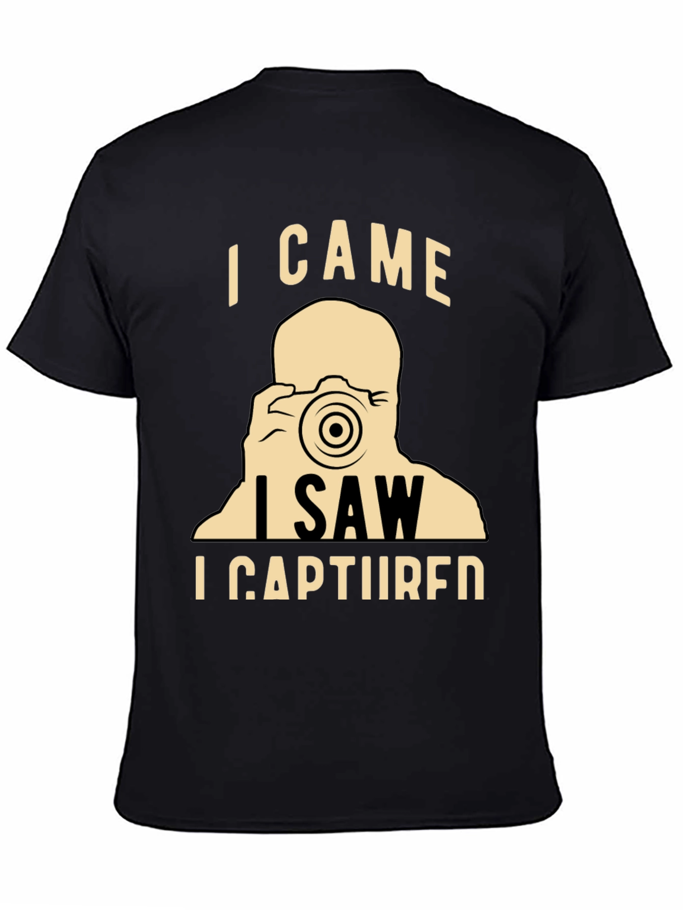 Camiseta Negra Vine Vi Capturé Fotógrafo