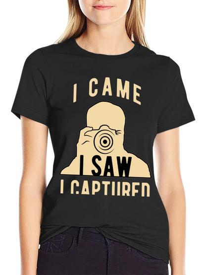 Camiseta Negra Vine Vi Capturé Fotógrafo