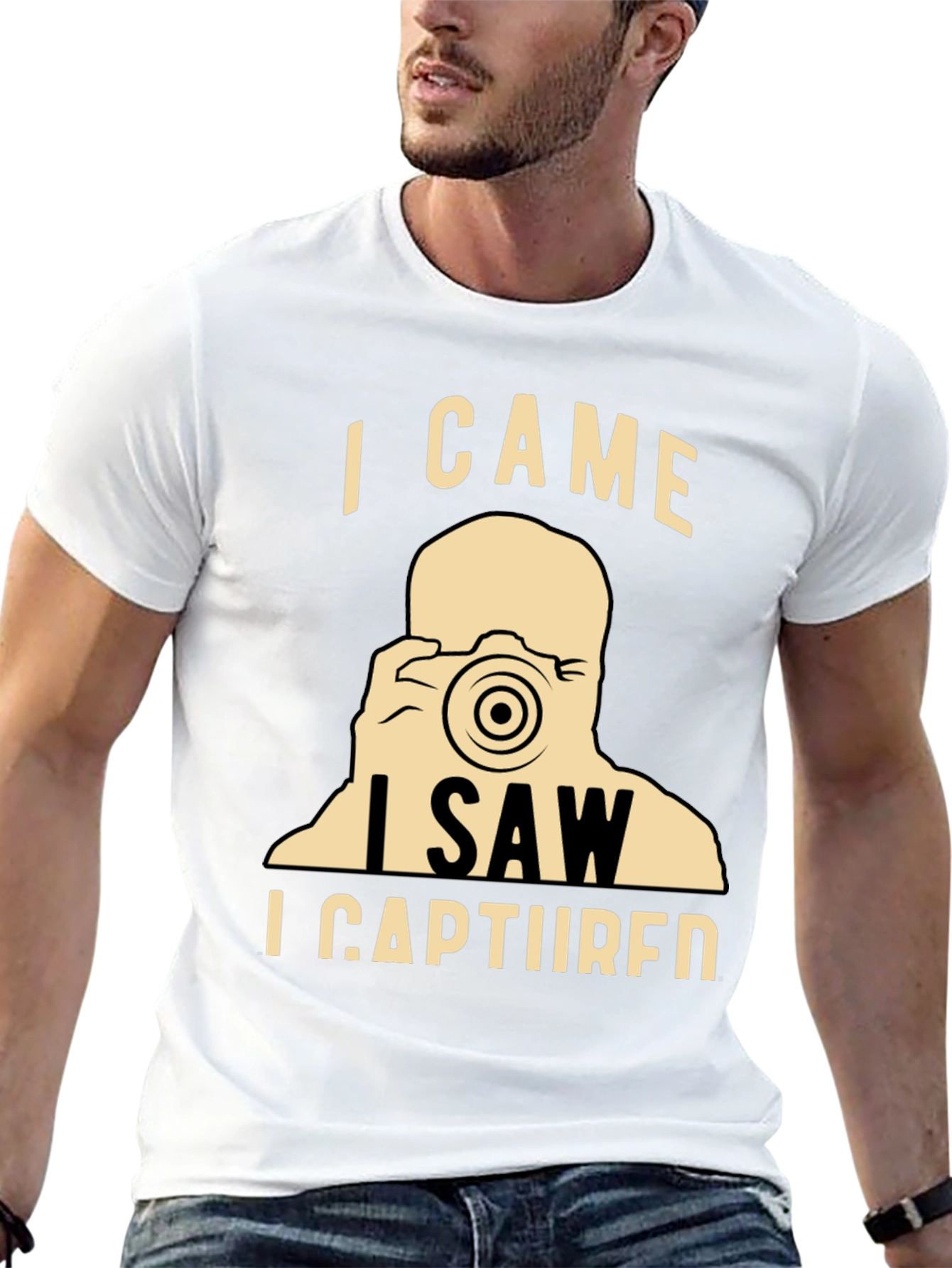 Camiseta Negra Vine Vi Capturé Fotógrafo