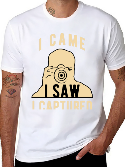 Camiseta Negra Vine Vi Capturé Fotógrafo