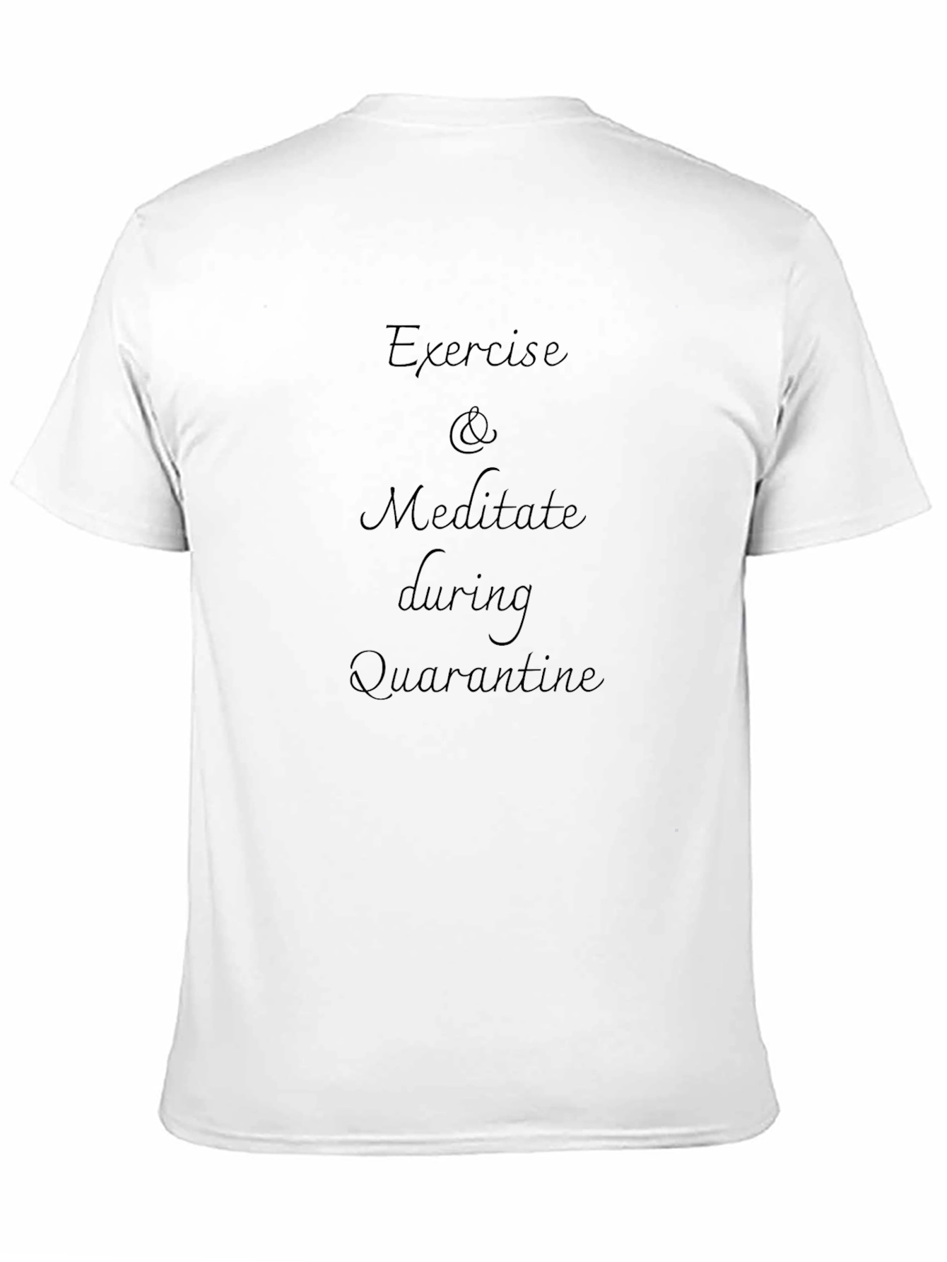 Camiseta Negra: Ejercicio y Meditación en Cuarentena