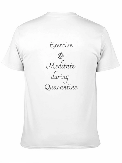 Camiseta Negra: Ejercicio y Meditación en Cuarentena