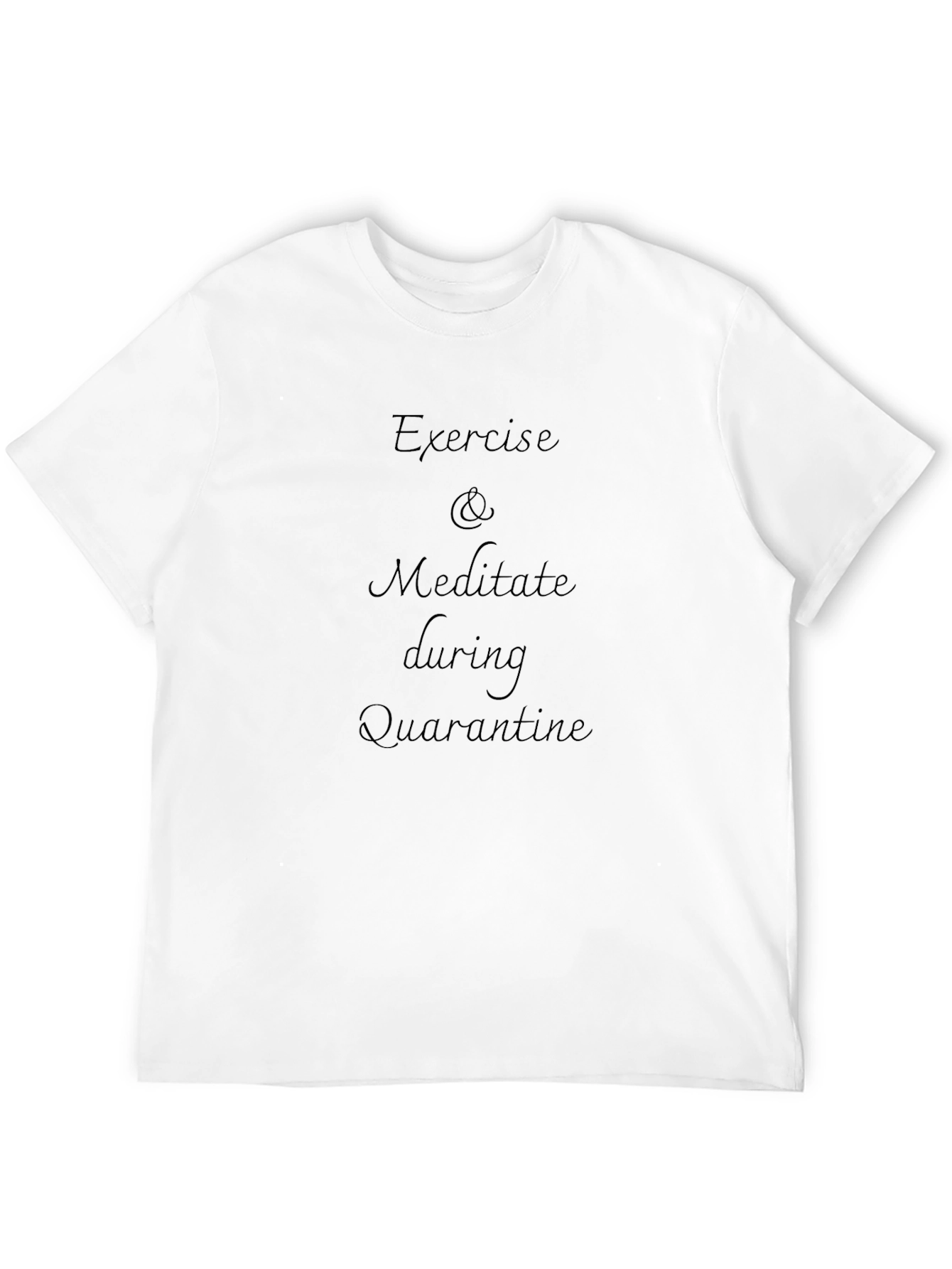 Camiseta Negra: Ejercicio y Meditación en Cuarentena