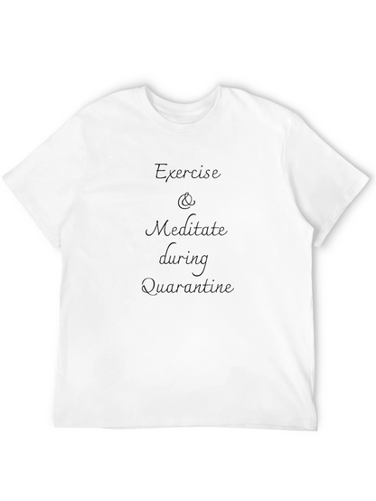 Camiseta Negra: Ejercicio y Meditación en Cuarentena