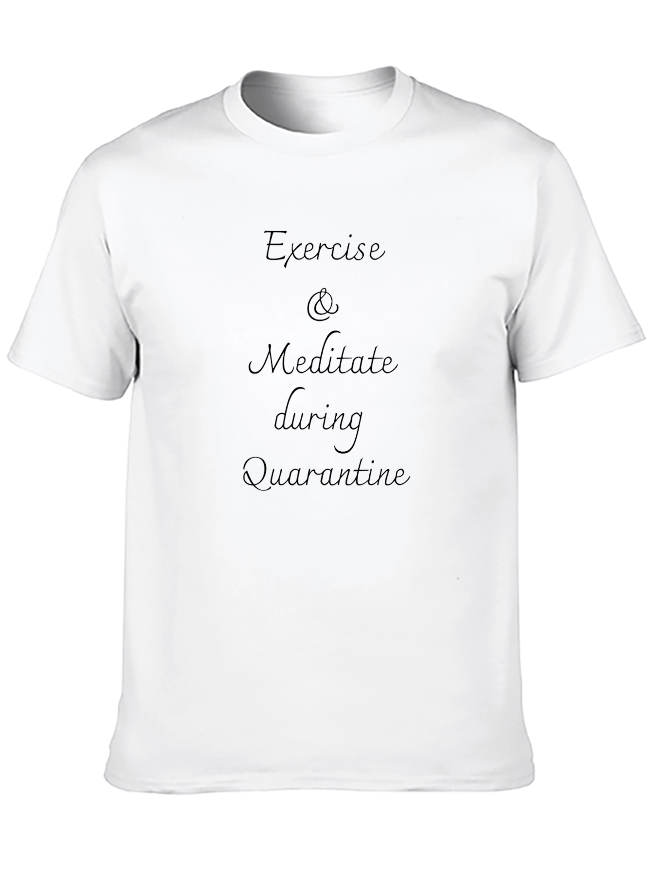 Camiseta Negra: Ejercicio y Meditación en Cuarentena