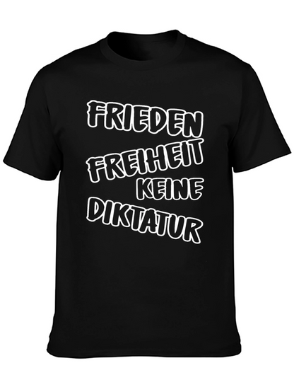 Camiseta Negra: Paz Libertad No a la Dictadura