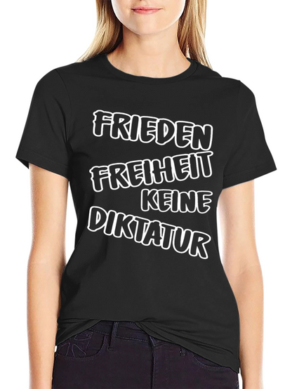 Camiseta Negra: Paz Libertad No a la Dictadura