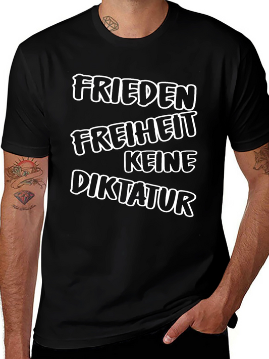 Camiseta Negra: Paz Libertad No a la Dictadura