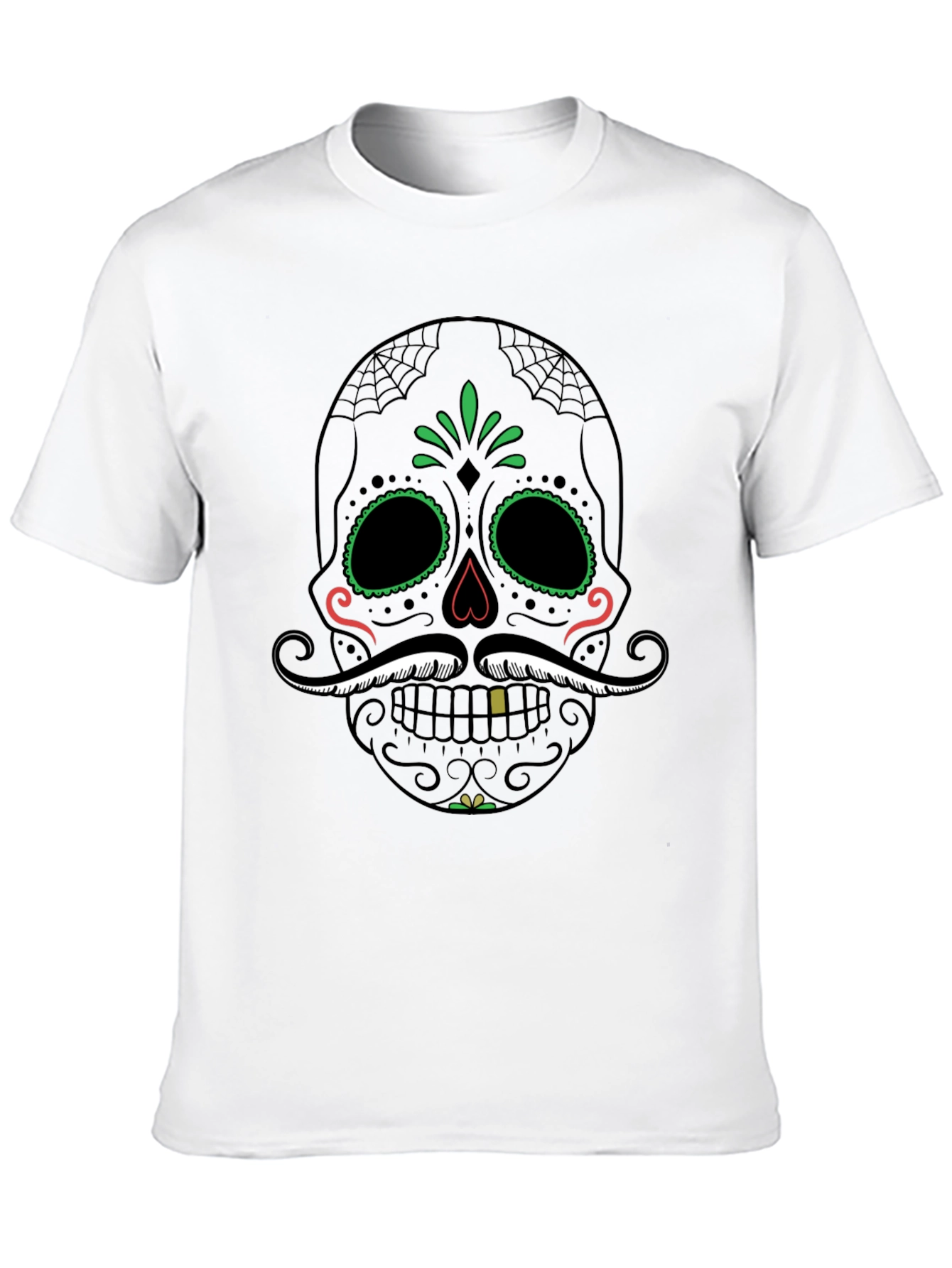 Camiseta Calavera Mexicana Bigote Dia de los Muertos