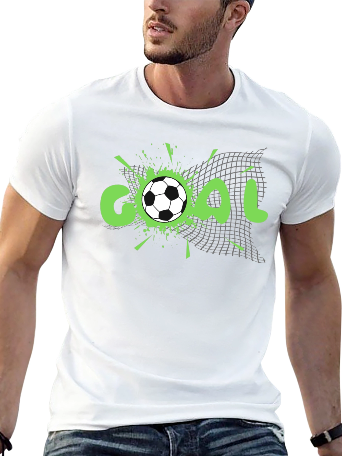 Camiseta Negra ¡GOL! Futbolera y Casual