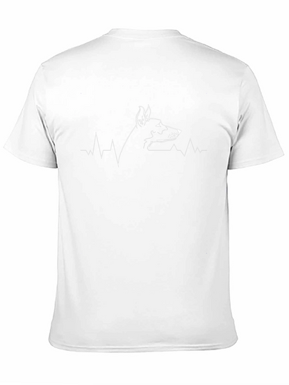 Camiseta Negra con Diseño de Dóberman y Latido