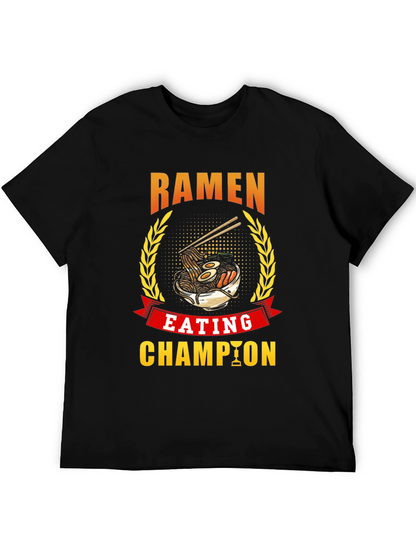 Camiseta Negra Campeón Comiendo Ramen