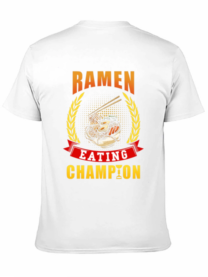 Camiseta Negra Campeón Comiendo Ramen