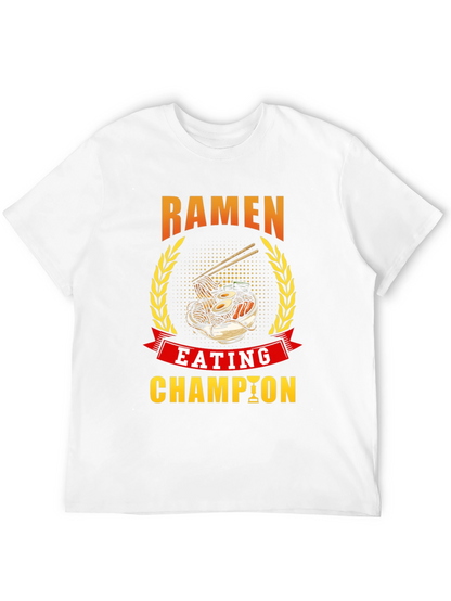 Camiseta Negra Campeón Comiendo Ramen