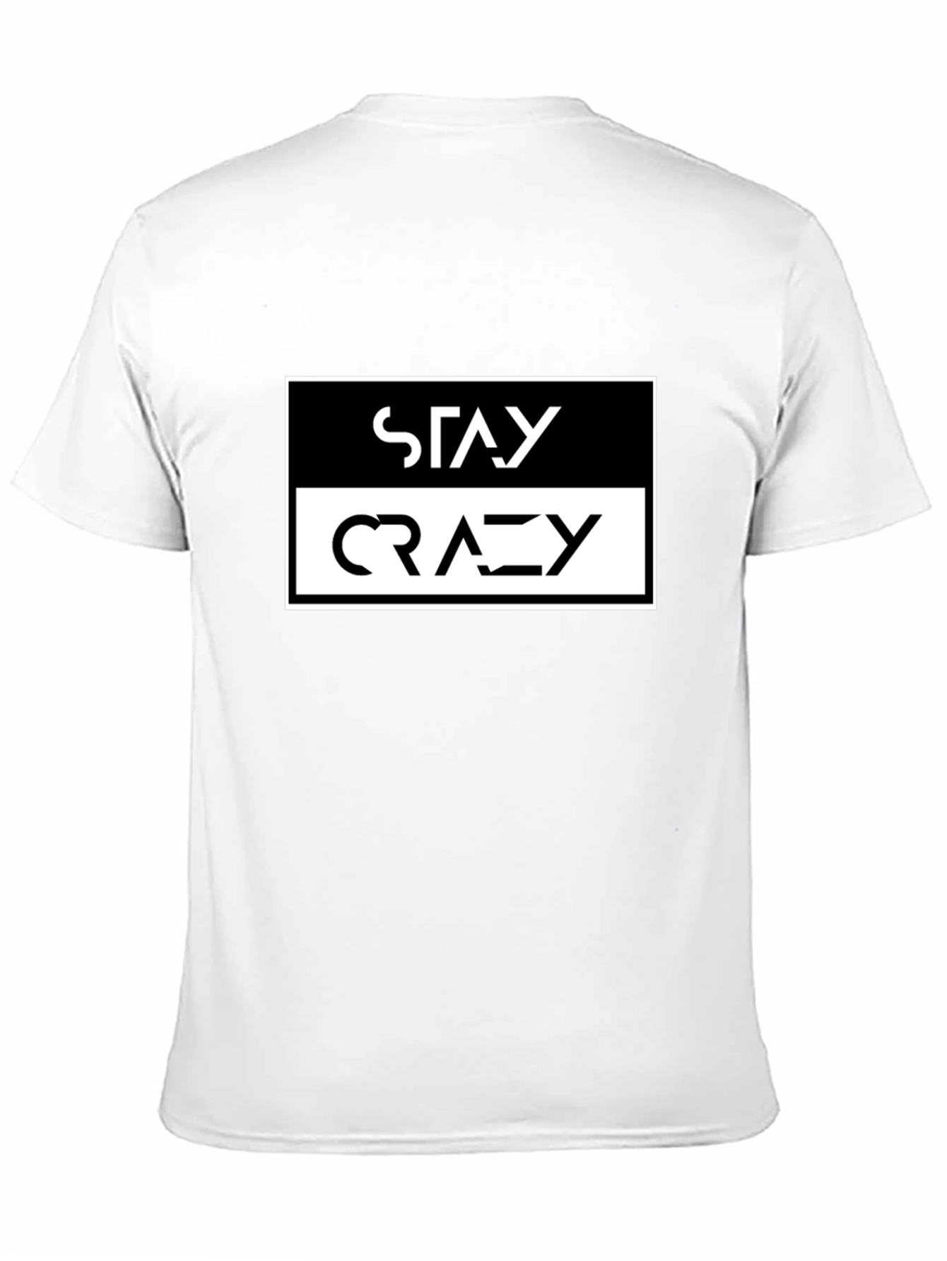 Camiseta Negra Stay Crazy Estilo Urbano