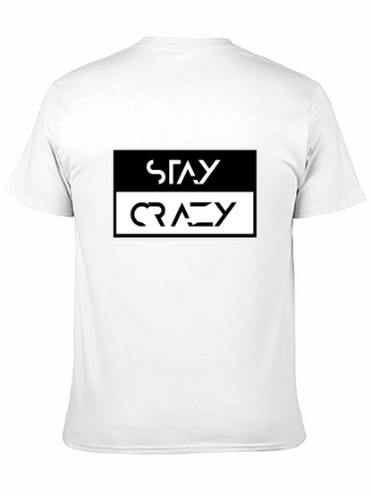 Camiseta Negra Stay Crazy Estilo Urbano