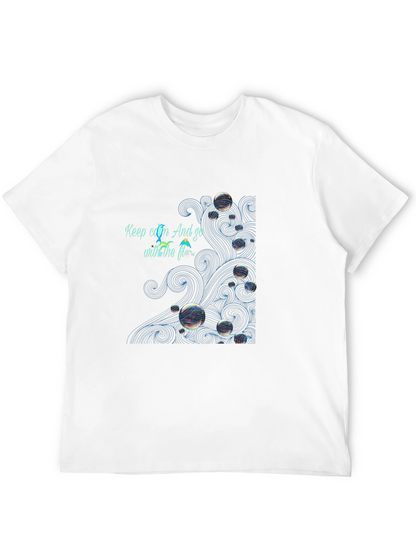 Camiseta Negra: Keep Calm y Fluye