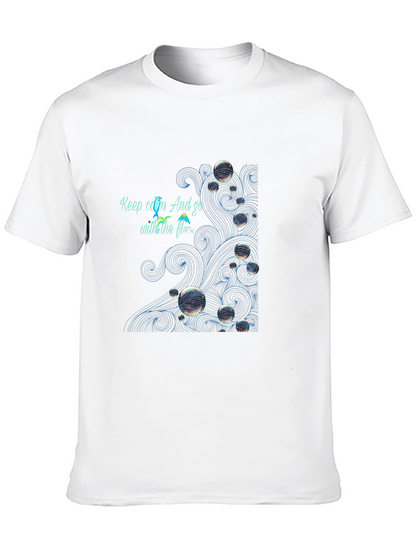 Camiseta Negra: Keep Calm y Fluye