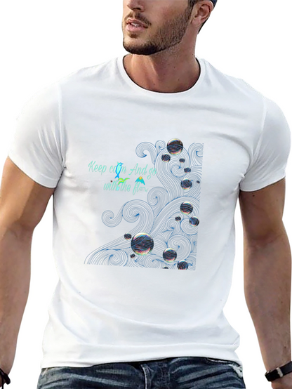 Camiseta Negra: Keep Calm y Fluye