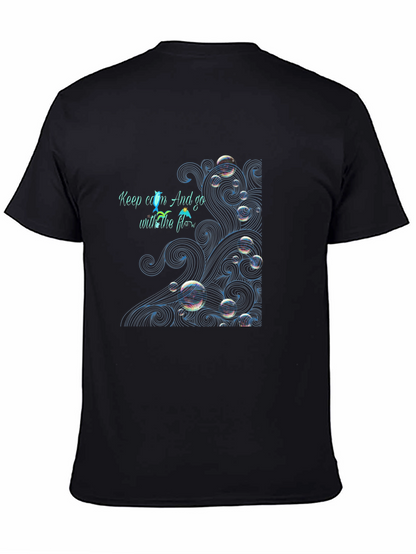 Camiseta Negra: Keep Calm y Fluye