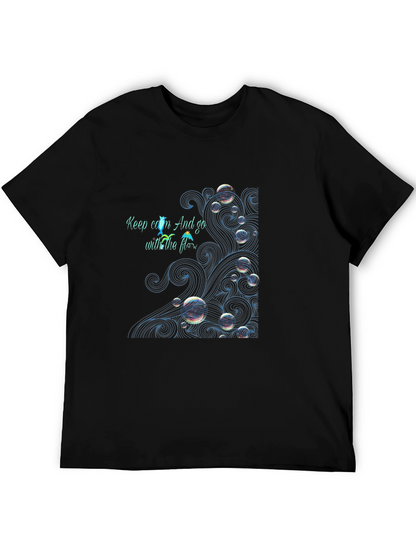 Camiseta Negra: Keep Calm y Fluye