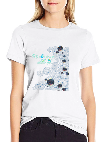 Camiseta Negra: Keep Calm y Fluye