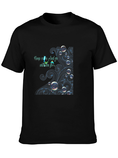 Camiseta Negra: Keep Calm y Fluye