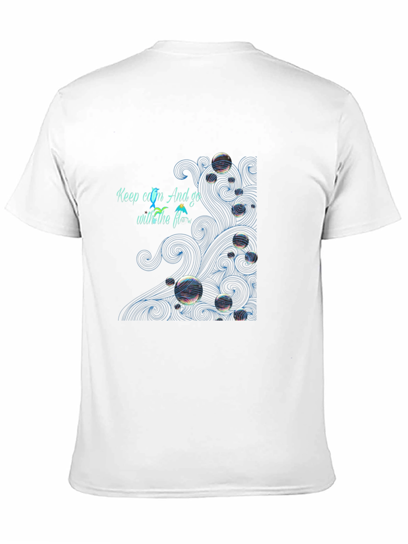 Camiseta Negra: Keep Calm y Fluye