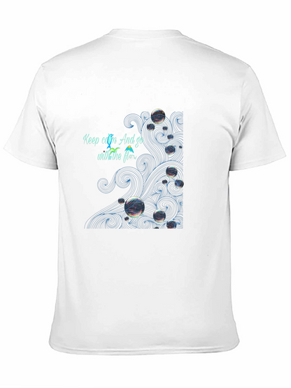 Camiseta Negra: Keep Calm y Fluye