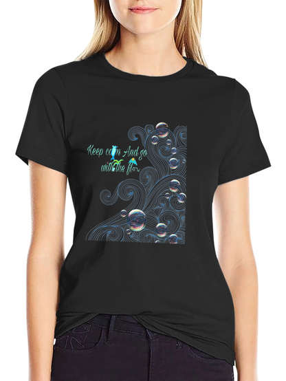 Camiseta Negra: Keep Calm y Fluye