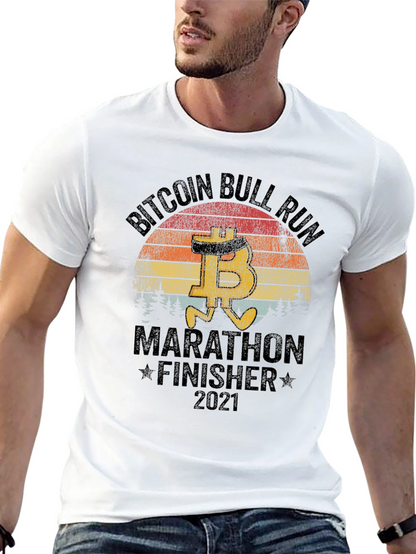Camiseta Bitcoin Bull Run Marathon Finisher 2021