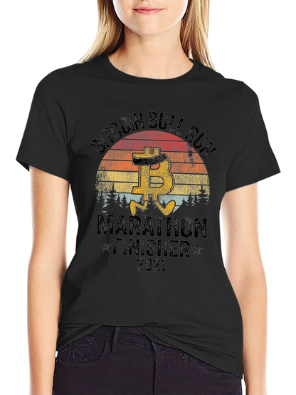 Camiseta Bitcoin Bull Run Marathon Finisher 2021