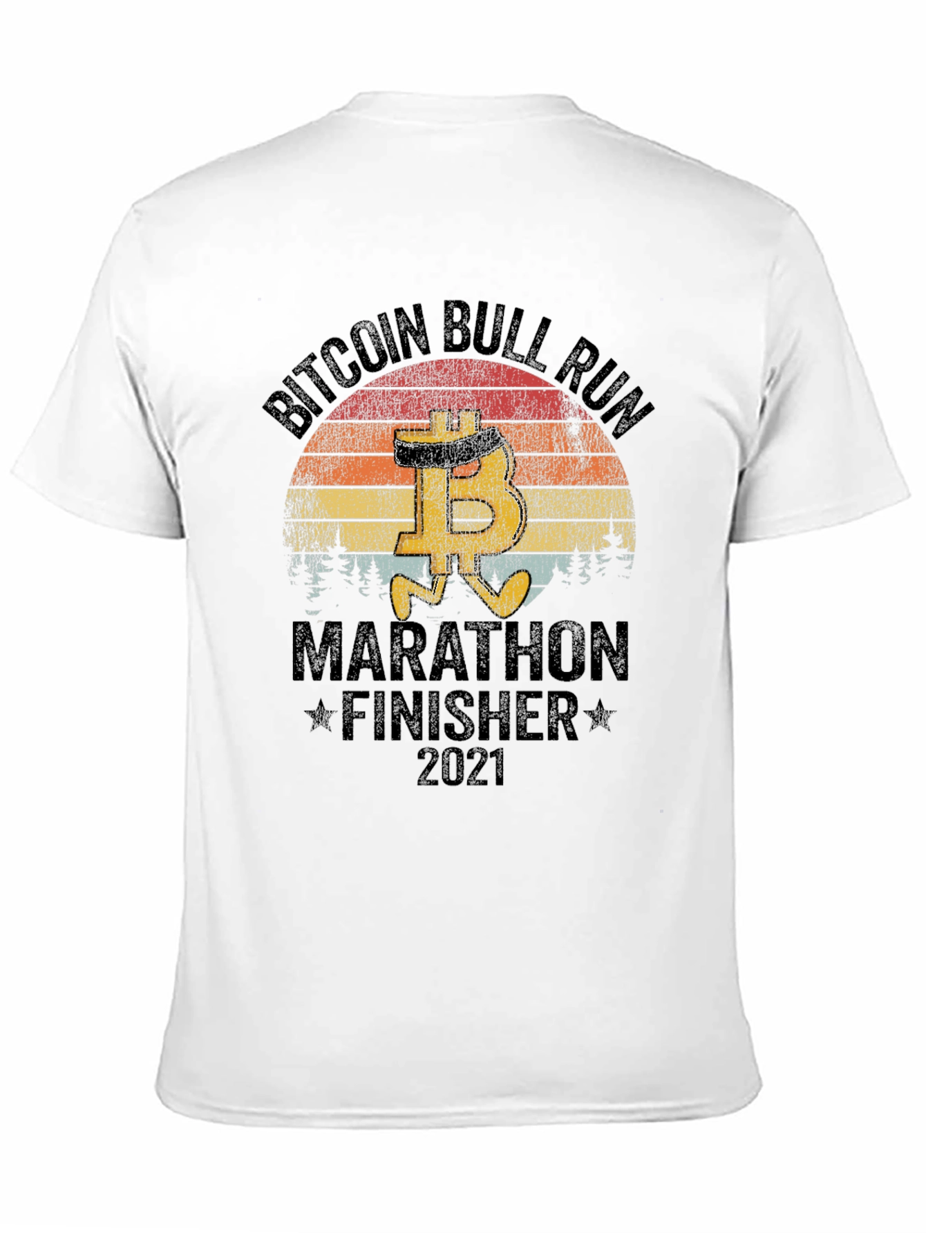 Camiseta Bitcoin Bull Run Marathon Finisher 2021