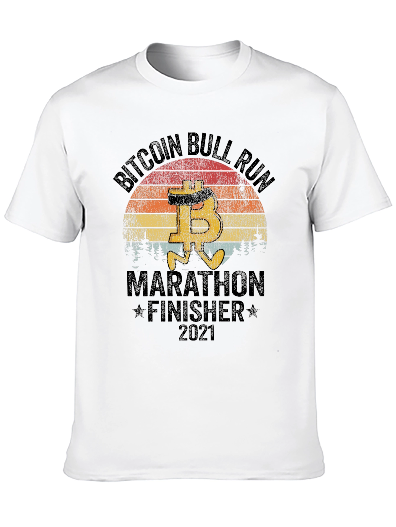 Camiseta Bitcoin Bull Run Marathon Finisher 2021