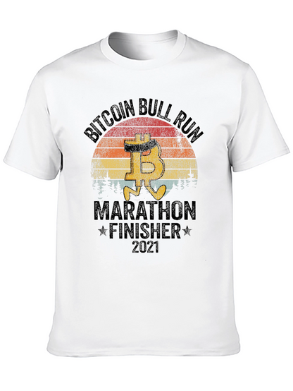 Camiseta Bitcoin Bull Run Marathon Finisher 2021