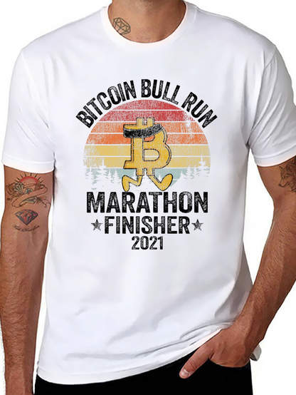 Camiseta Bitcoin Bull Run Marathon Finisher 2021