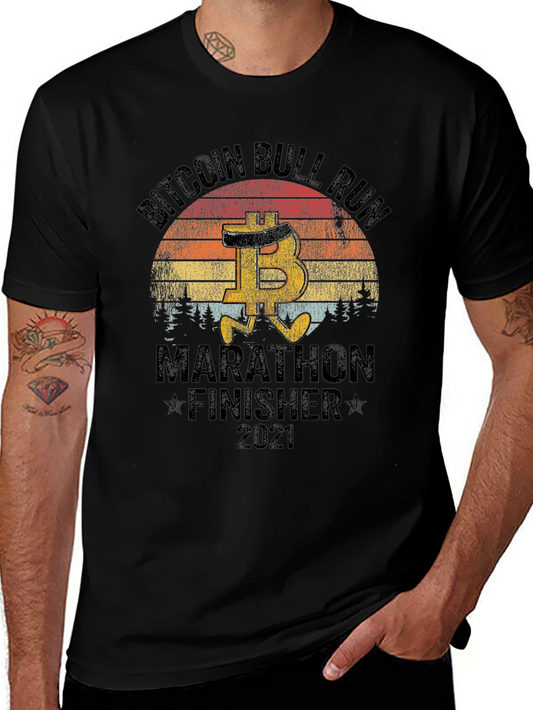 Camiseta Bitcoin Bull Run Marathon Finisher 2021