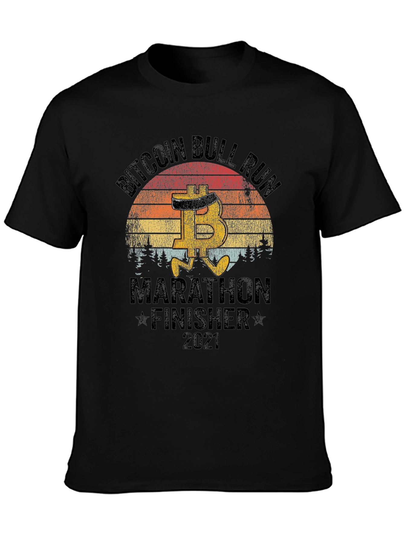 Camiseta Bitcoin Bull Run Marathon Finisher 2021