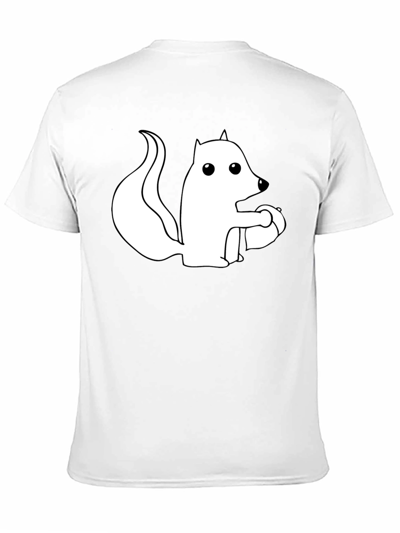 Camiseta Negra con Ardilla Blanca