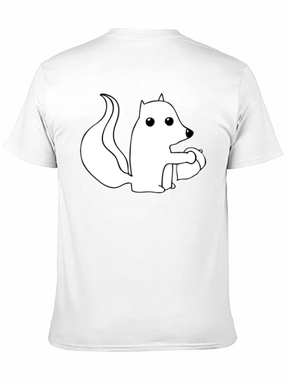 Camiseta Negra con Ardilla Blanca