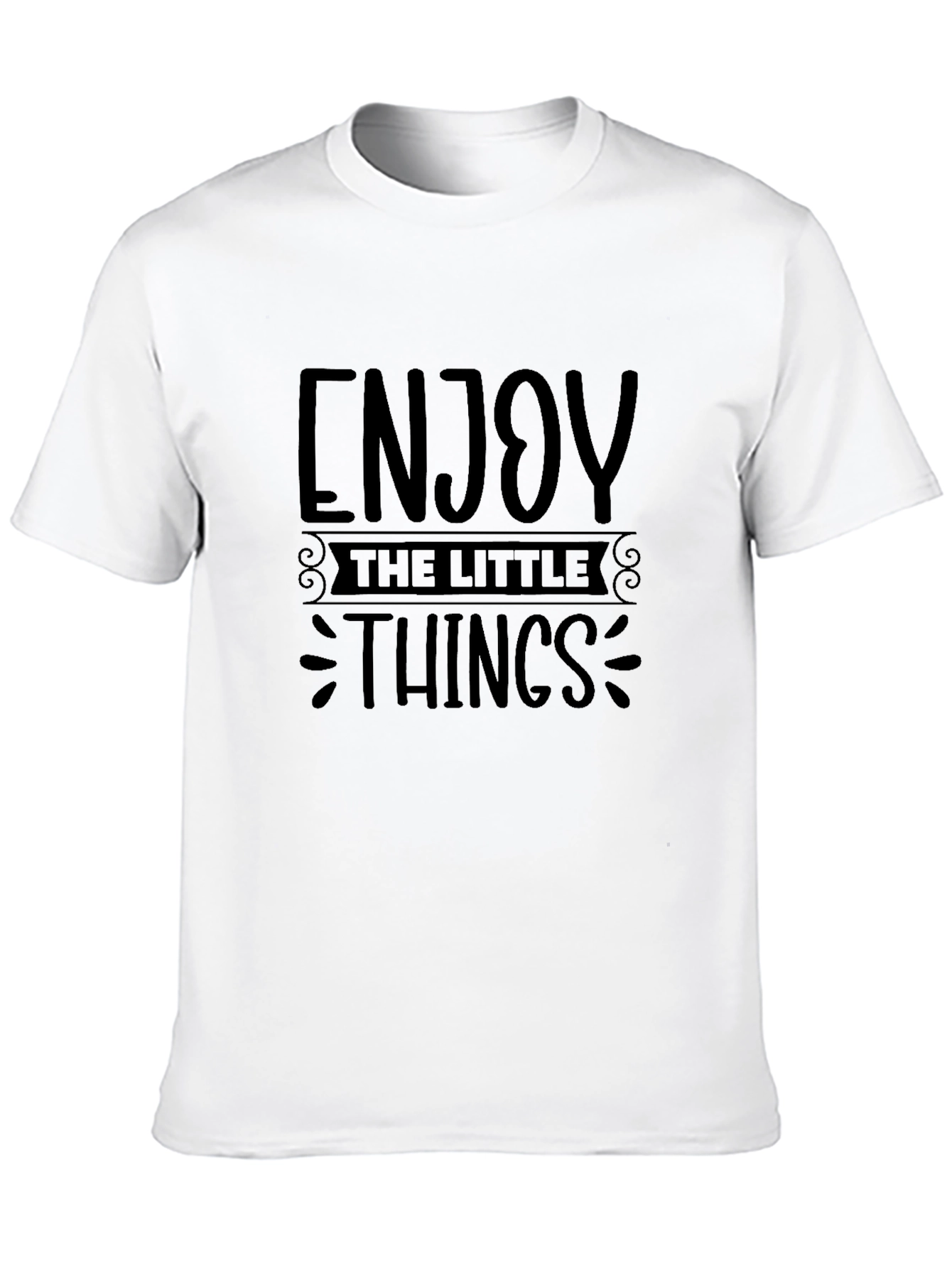 Camiseta Negra: Disfruta las Pequeñas Cosas